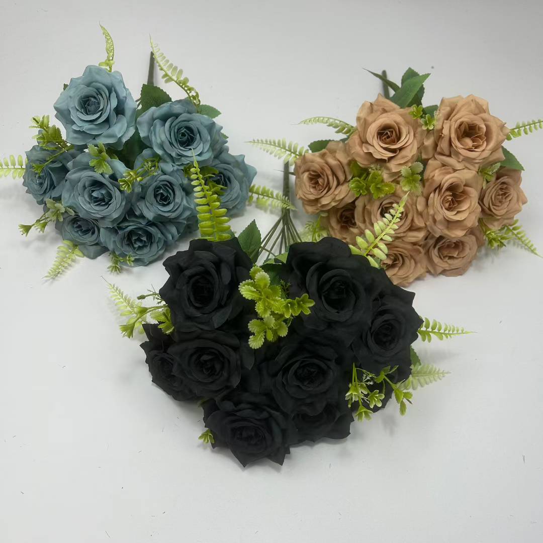 办公文化仿真园艺玫瑰花头肥皂花手捧花单支手工花装饰品玫瑰花头仿真玫瑰单支手捧花肥皂花详情图2