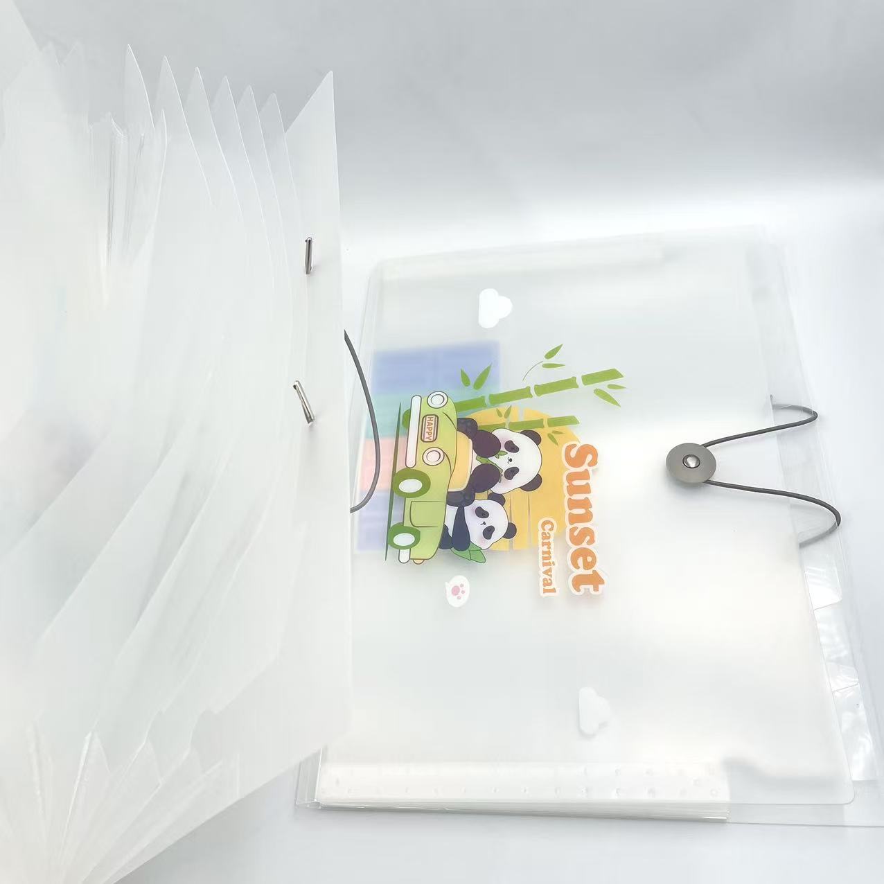A4 cartoon printed organ bag, office document bag, folder, rope buckle file folder, storage test paper bag pic 3