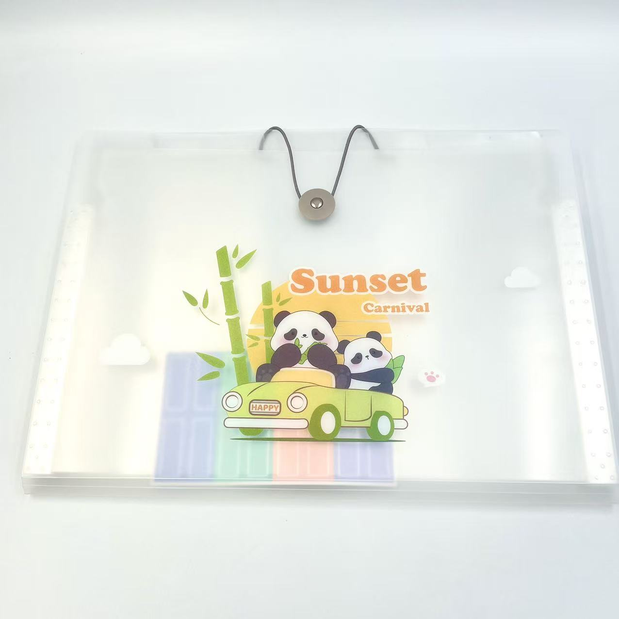 A4 cartoon printed organ bag, office supplies folder, rope buckle file folder, storage test paper bag