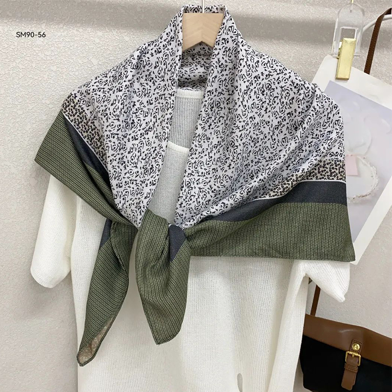 The new silk scarf is a versatile and fashionable printed long shawl for women, a trendy accessory for spring, summer, autumn and winter pic 5