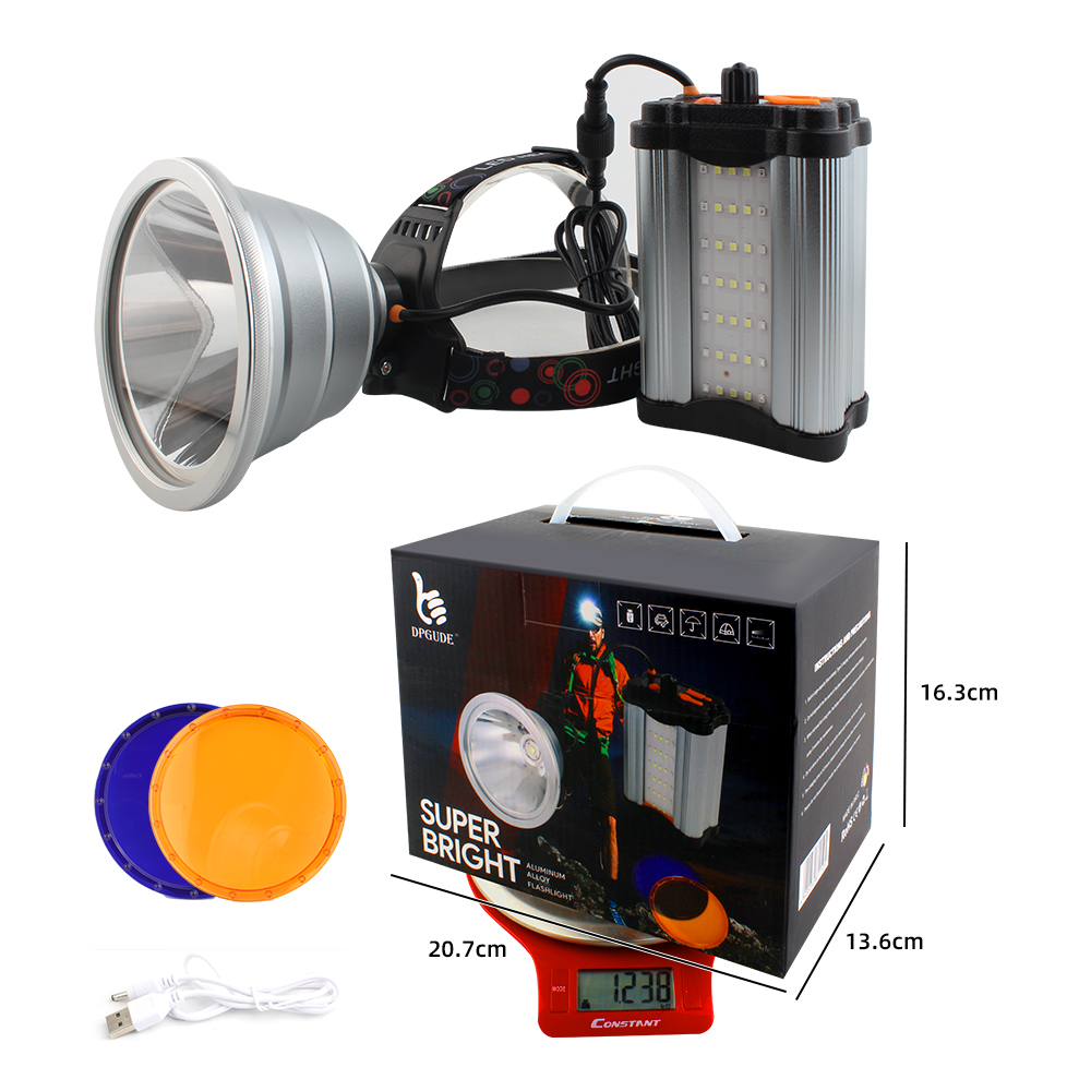 KINSACH Star Source aluminum alloy 5.5-hole DC charging USB charging split headlamp details Picture