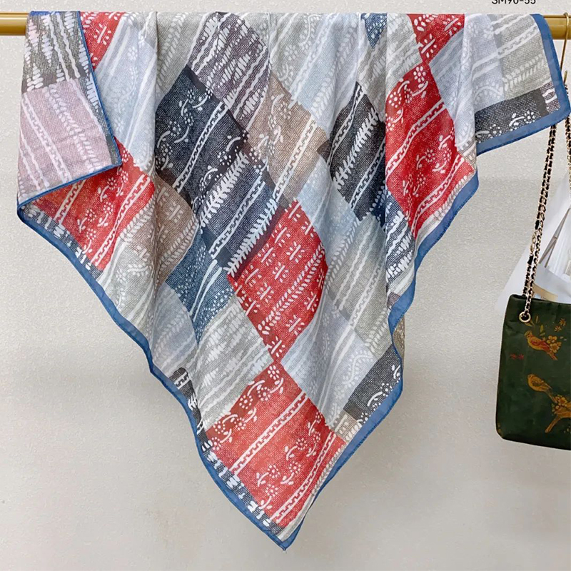 The new silk scarf is a versatile and fashionable printed long shawl for women, a trendy accessory for spring, summer, autumn and winter pic 7