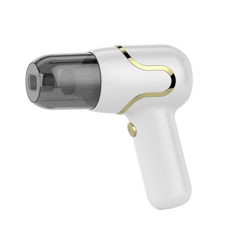 跨境车载家用二合一吸尘器小型车用无线手持充电大功率车载吸尘器白底实物图
