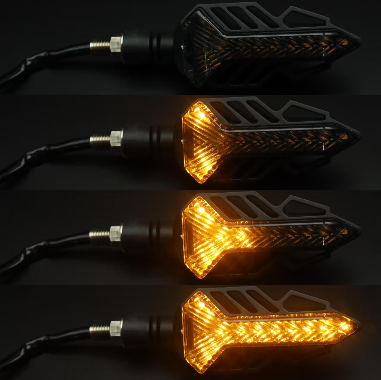Motorcycle turn signal LED, dual-color tube indicator light, motorcycle turn signal yellow light flowing daytime running light pic 6
