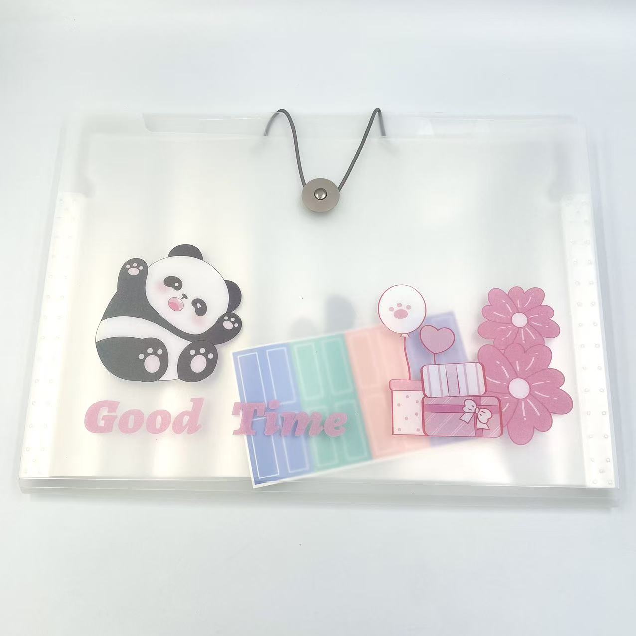 A4 cartoon printed organ bag, office document bag, folder, rope buckle file folder, storage test paper bag details Picture