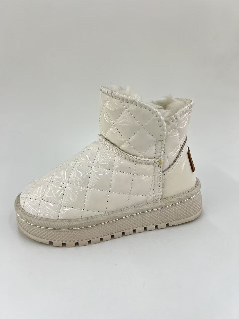 New style of winter fashion snow boots for children with leather uppers full figure