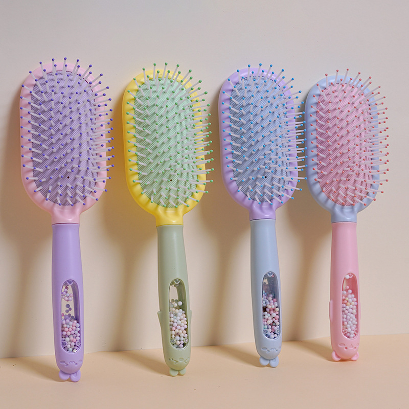 Macaron color series colorful massage comb, student straight and smooth hair cushion comb, girls' styling comb, portable hair care comb Application Scenario