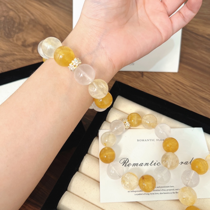 天然金虎眼金发晶招财水晶串珠多宝手链女时尚高级感手串