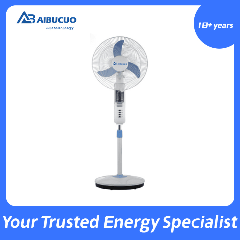 AIBUCUO Jhubo LSF-DC16U1 New solar DC fan charging fan 12V charging with LED light Emergency fan AIBUCUO