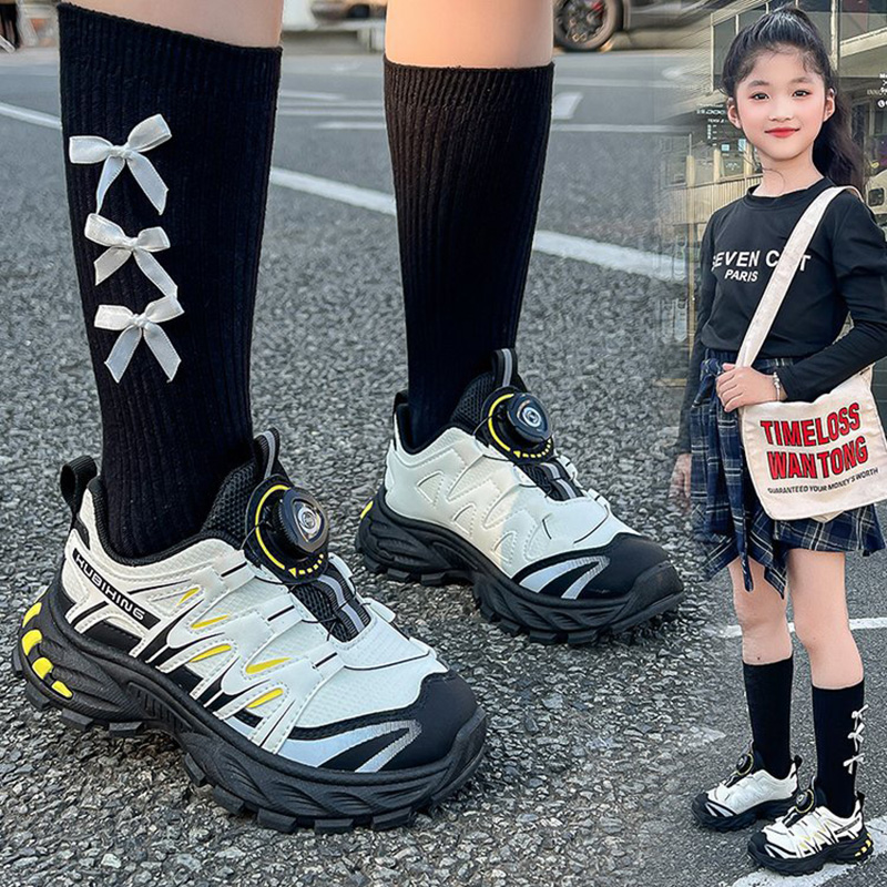 大童儿童运动鞋新款春秋女童鞋子真皮老爹鞋男童休闲鞋潮牌跑步鞋春季