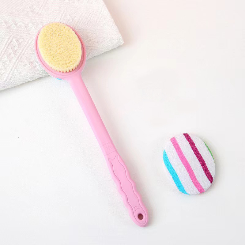 Bath brush, bath brush, silicone scrubbing and bathing, silicone one-piece long-handled massager, multi-purpose long-handled brush Specification image