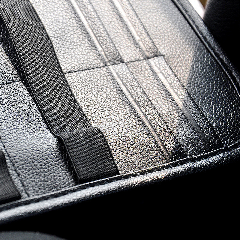 仿皮人造革多功能遮阳板收纳袋车载用品 名片票据卡片证件收纳袋产品图