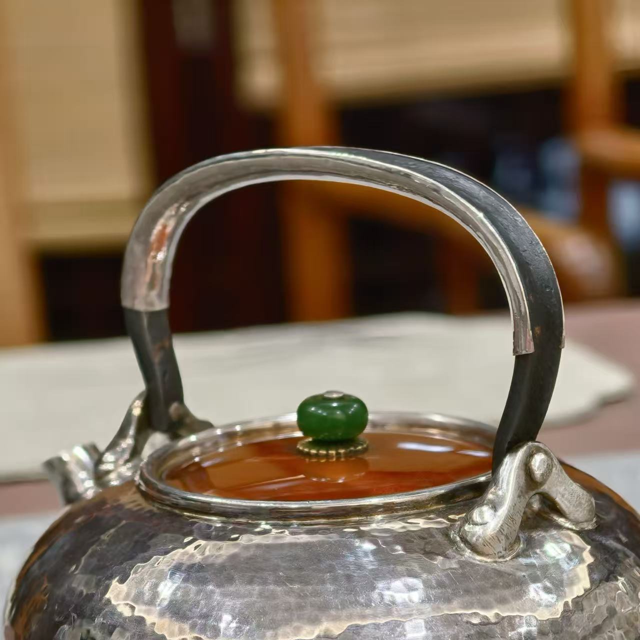 纯银茶壶新年礼盒套装商务礼盒纯银茶具套装家用茶壶茶杯一壶四杯细节图