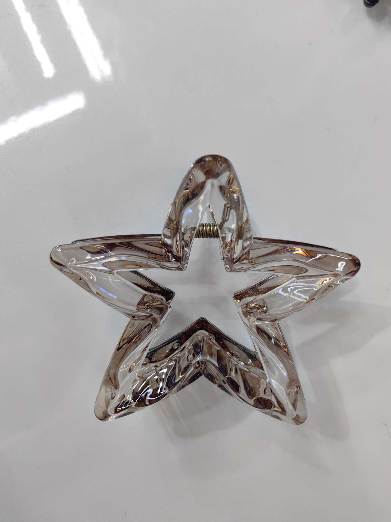 Fashionable and trendy zircon imitation hair clips, hair accessories, headwear, gripper, five-pointed star-shaped plate hair clips, hair clip accessories, simple and versatile detail image 3
