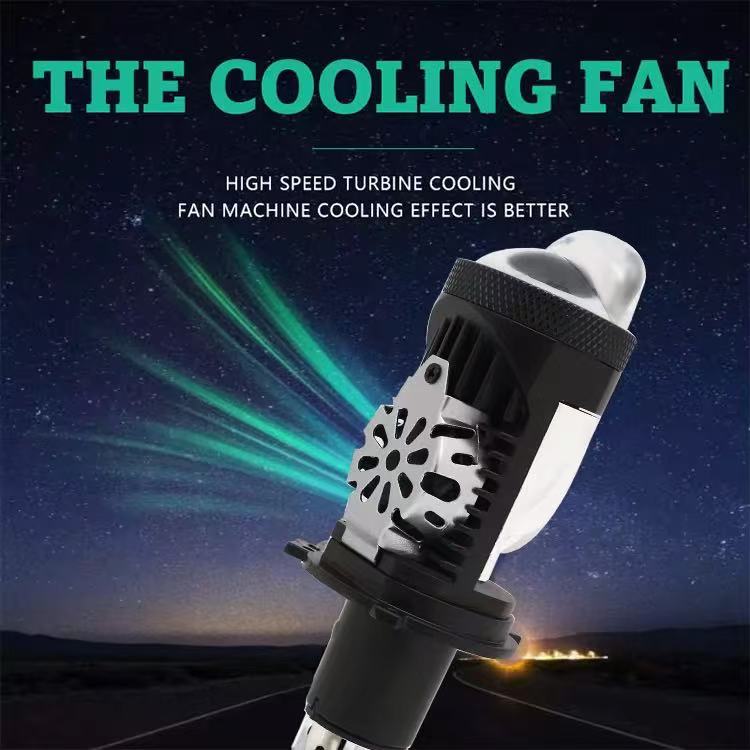 Motorcycle LED lens lamp H4 high and low beam integrated lamp, through-hole high-brightness spotlight, spotlight, fisheye lamp, South American model pic 3