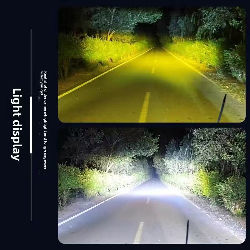 Dual-color LED spotlight 12V24 lens lamp, high and low distance integrated truck modified lamp, fog lamp, laser spotlight 30W pic 5