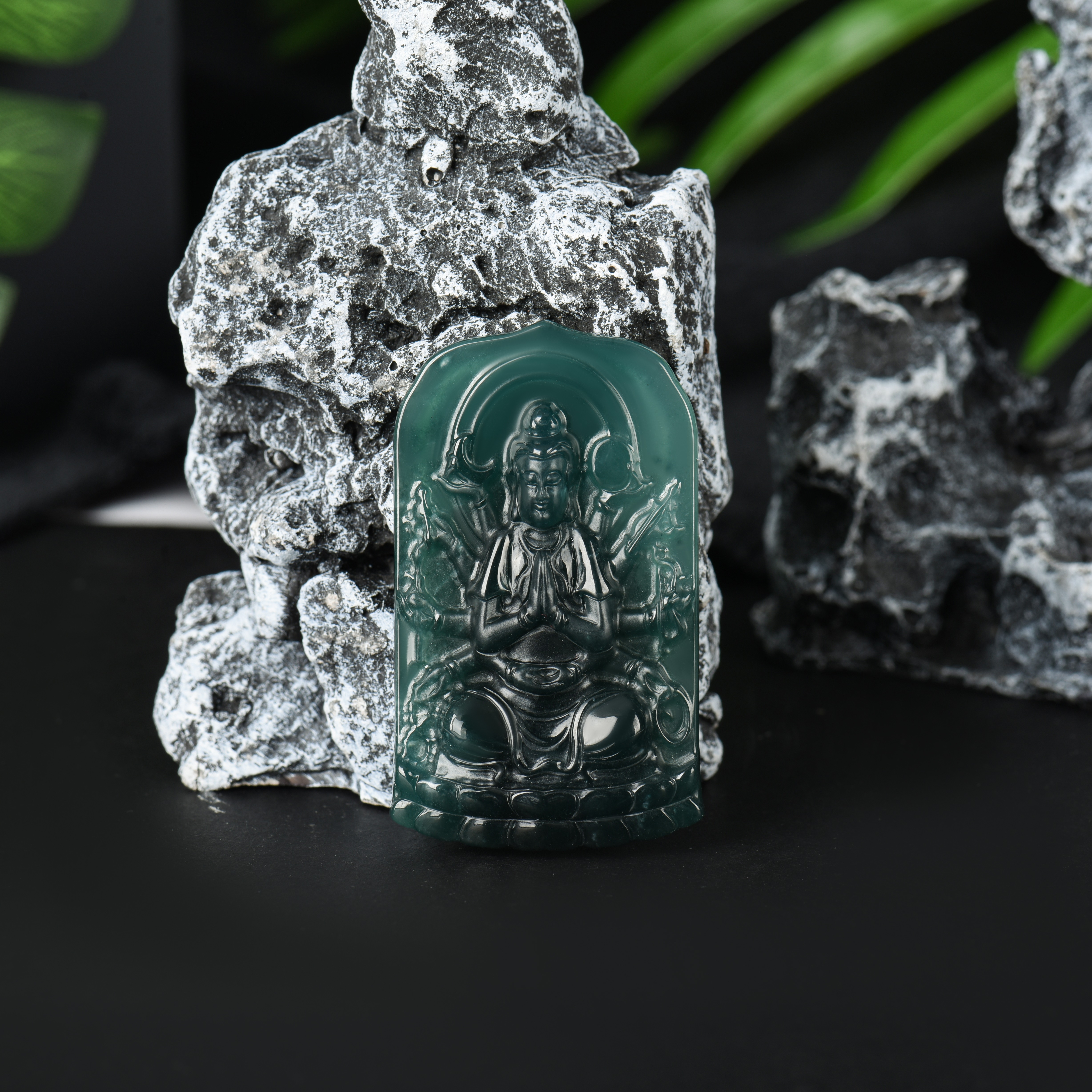 正品天然翡翠晴水观音吊坠男士女款冰种玉石挂坠挂件高端玉佩