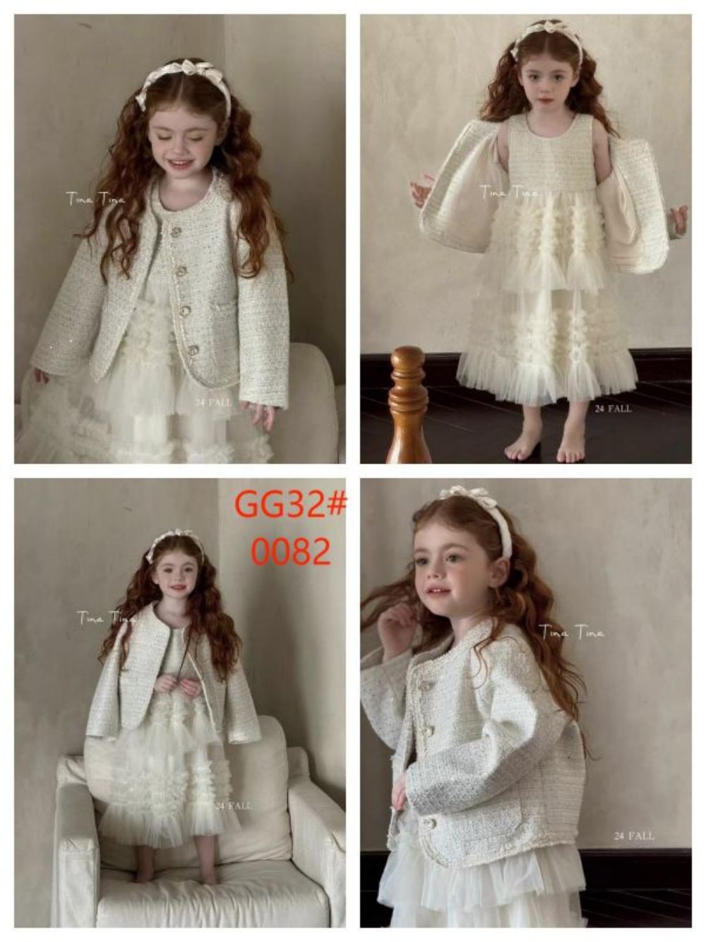 Children's clothing, baby short-sleeved princess dresses, pleated skirts, American autumn children's dresses, children's skirts 1 details Picture