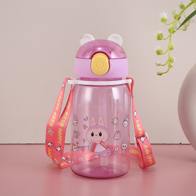H164-HY-047 Girls' cute Cup, portable cartoon high appearance level straw cup, household student cup detail image 6
