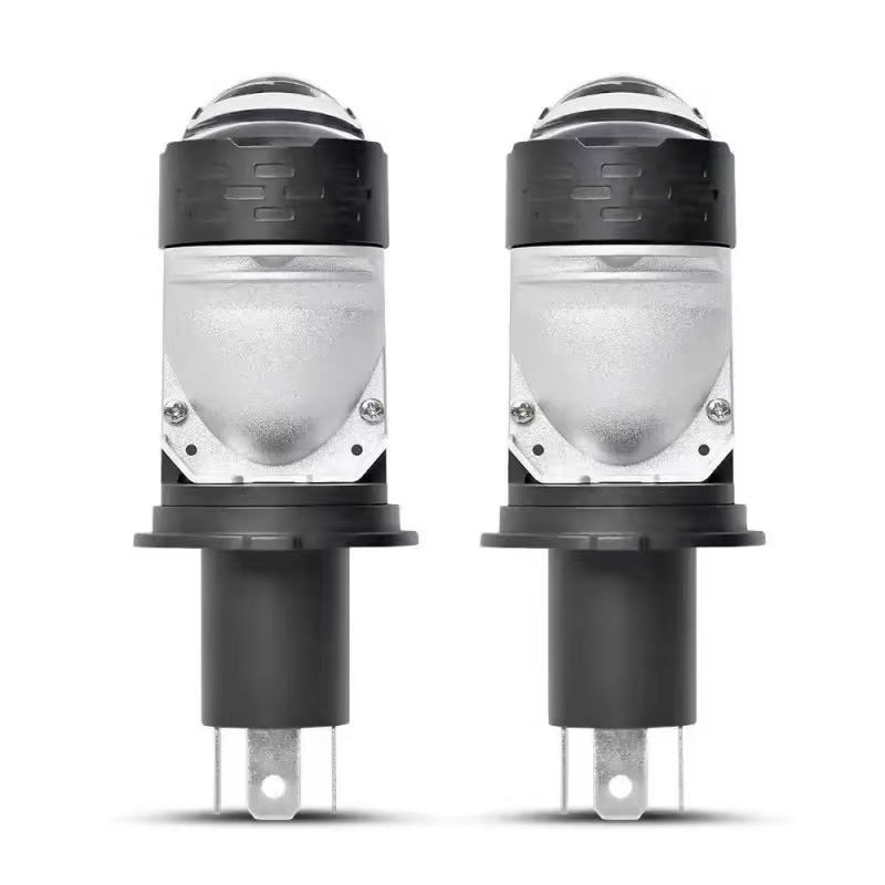 Motorcycle LED lens lamp H4 high and low beam integrated lamp, through-hole high-brightness spotlight, spotlight, fisheye lamp, South American model