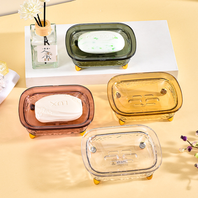 G28-GH-2593 light luxury upright soap box, new household creative glacier pattern design, thickened double-layer engraved soap box Application Scenario