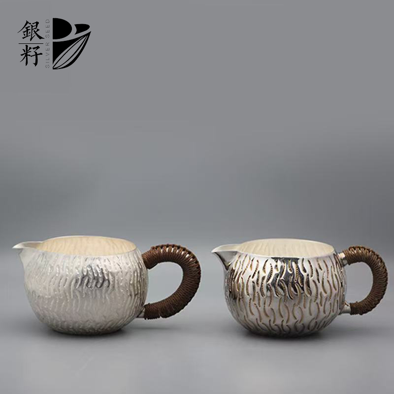 足银999公道杯分茶器日本高档纯银茶器具玉溪春