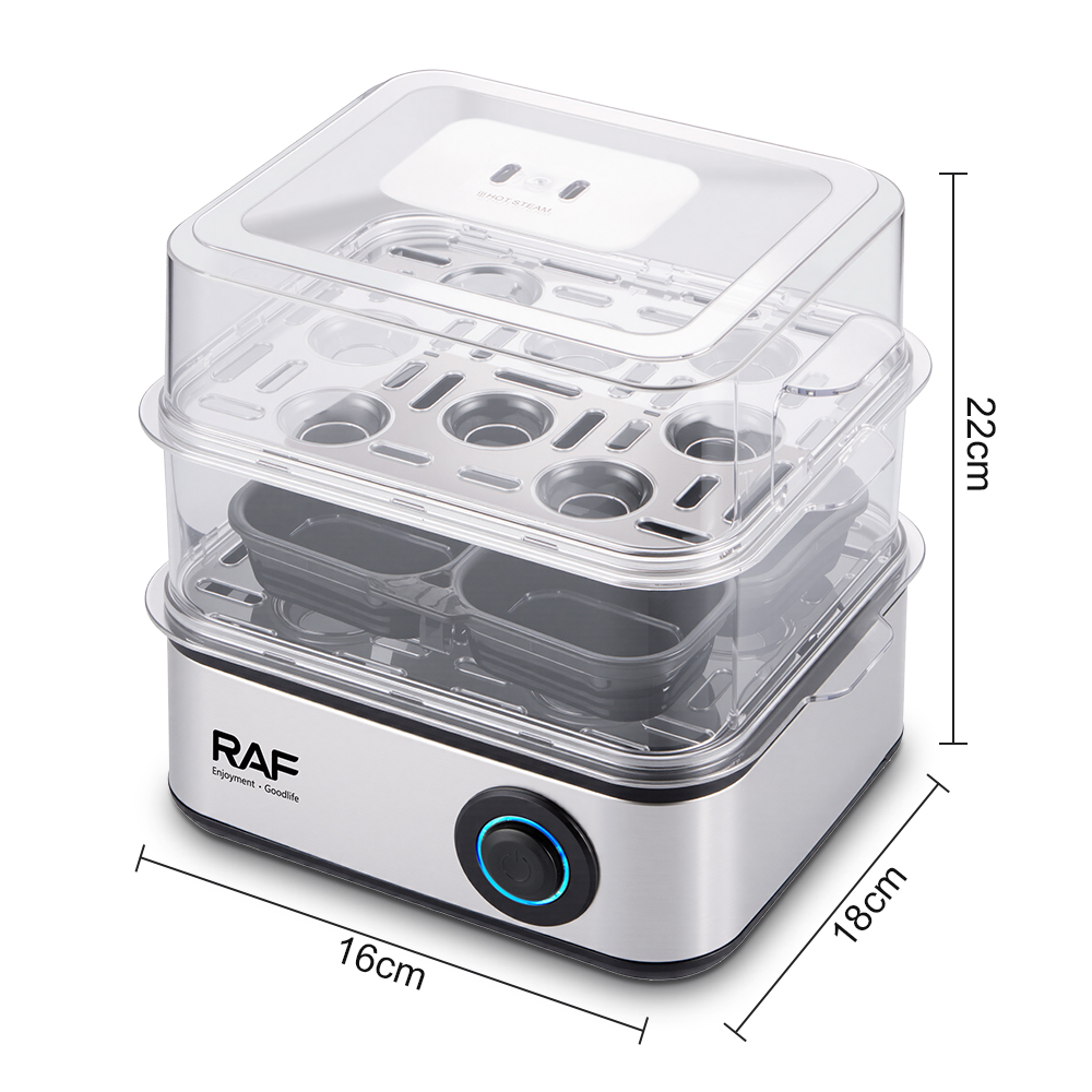 RAF European-style egg cooker, fully automatic household multi-functional double-layer egg cooker, egg steaming and boiling wonder, soft-boiled eggs, hot spring eggs pic 8