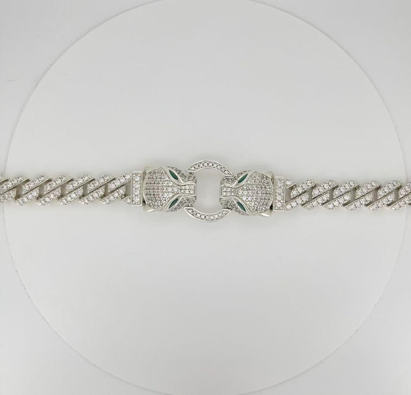 不掉色钛钢3mm水晶手链网球链 爪链手链单排满钻四爪水钻手链跨境