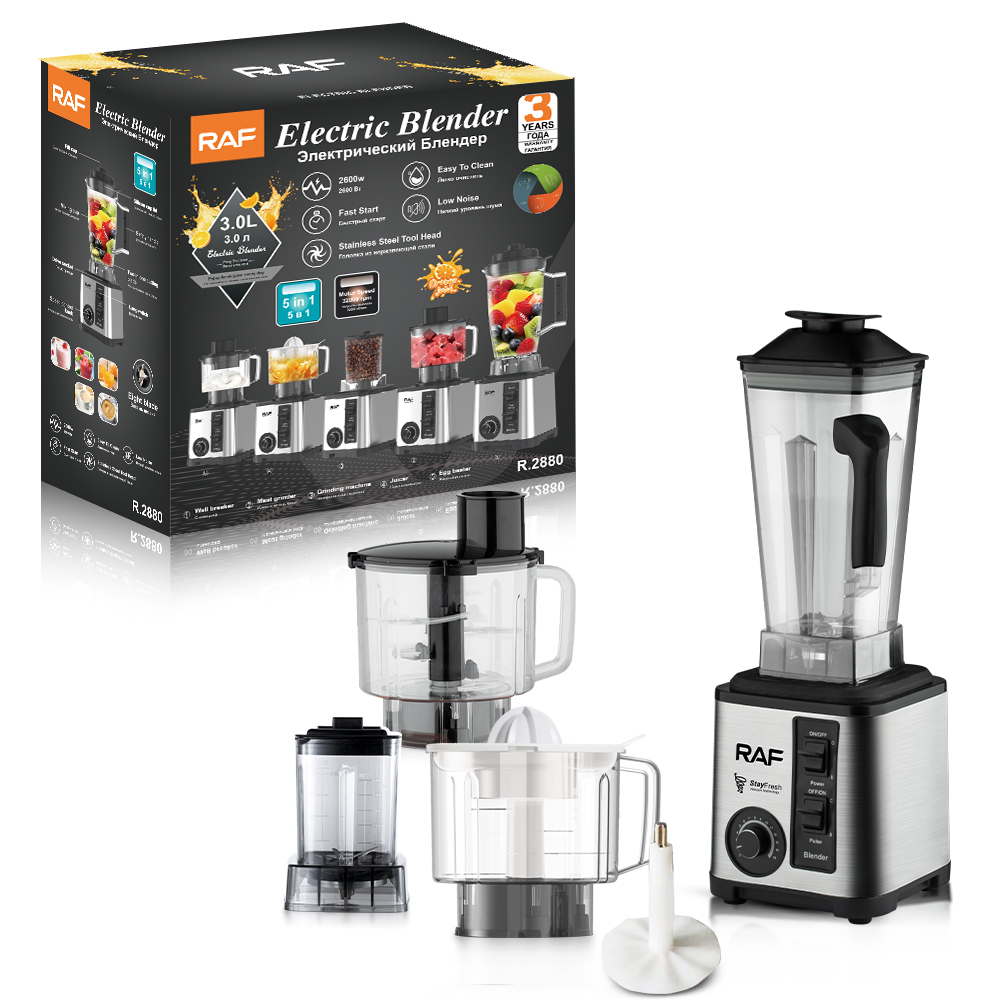 RAF European standard cross-border 3L multi-functional five-in-one juicer, household high-power food processor, juicer, grinder Specification drawing