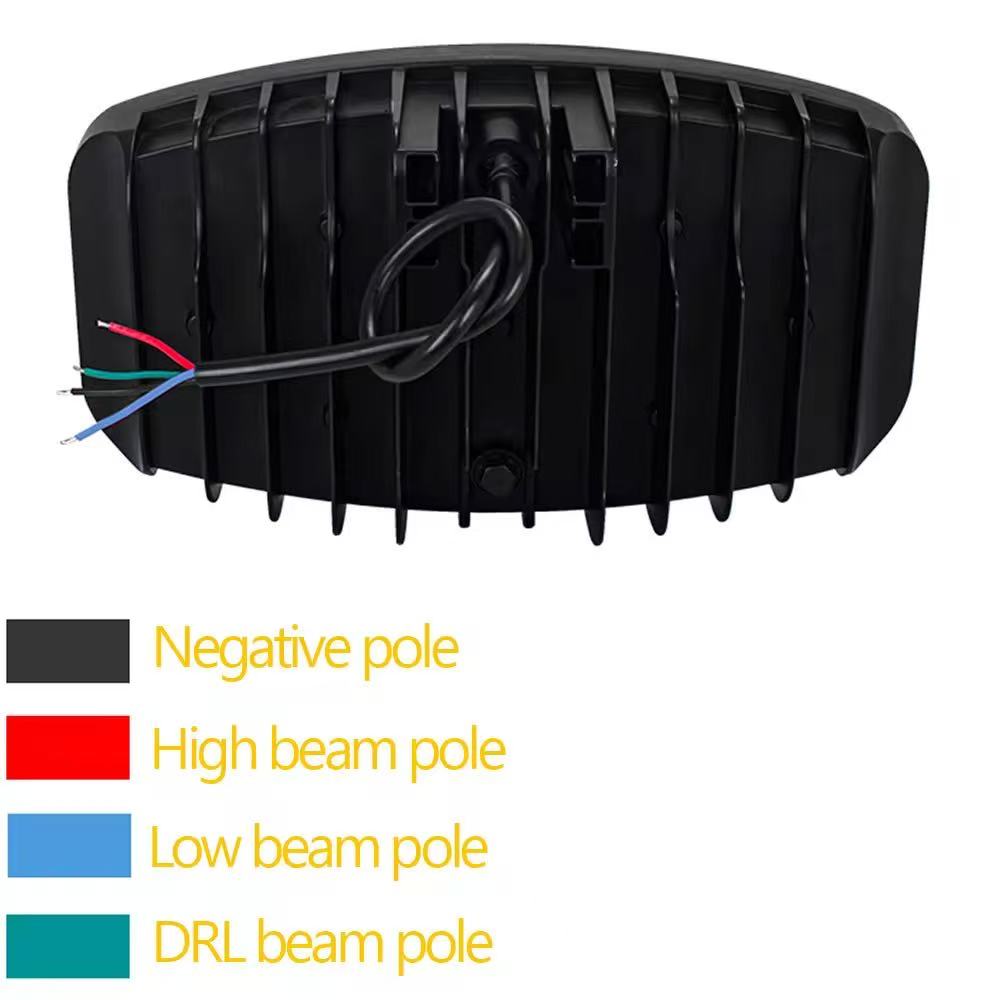 Truck LED spotlights, 10-inch work lights, amber off-road vehicle spotlights, European truck lights, truck lighting lamps Specification drawing