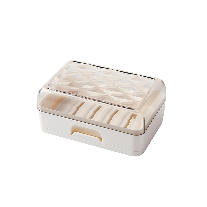 G28-GH-2538 simple draining soap box for bathroom outings with a lid and a hollowed-out bottom for drainage and anti-slip washing Application Scenario