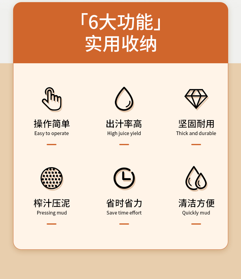 手动榨汁机，柠檬榨汁器，榨橙汁（426）详情3