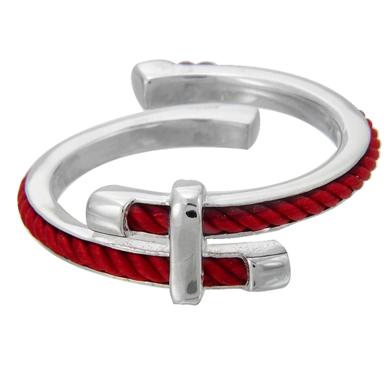 925 sterling silver twisted twist fine ring for women, a niche, light luxury, fashionable, simple and cold style, plain ring for the index finger, European and American style Item Picture