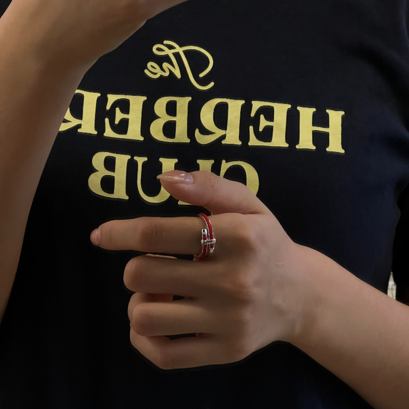 925 sterling silver twisted twist fine ring for women, a niche, light luxury, fashionable, simple and cold style, plain ring for the index finger, European and American style