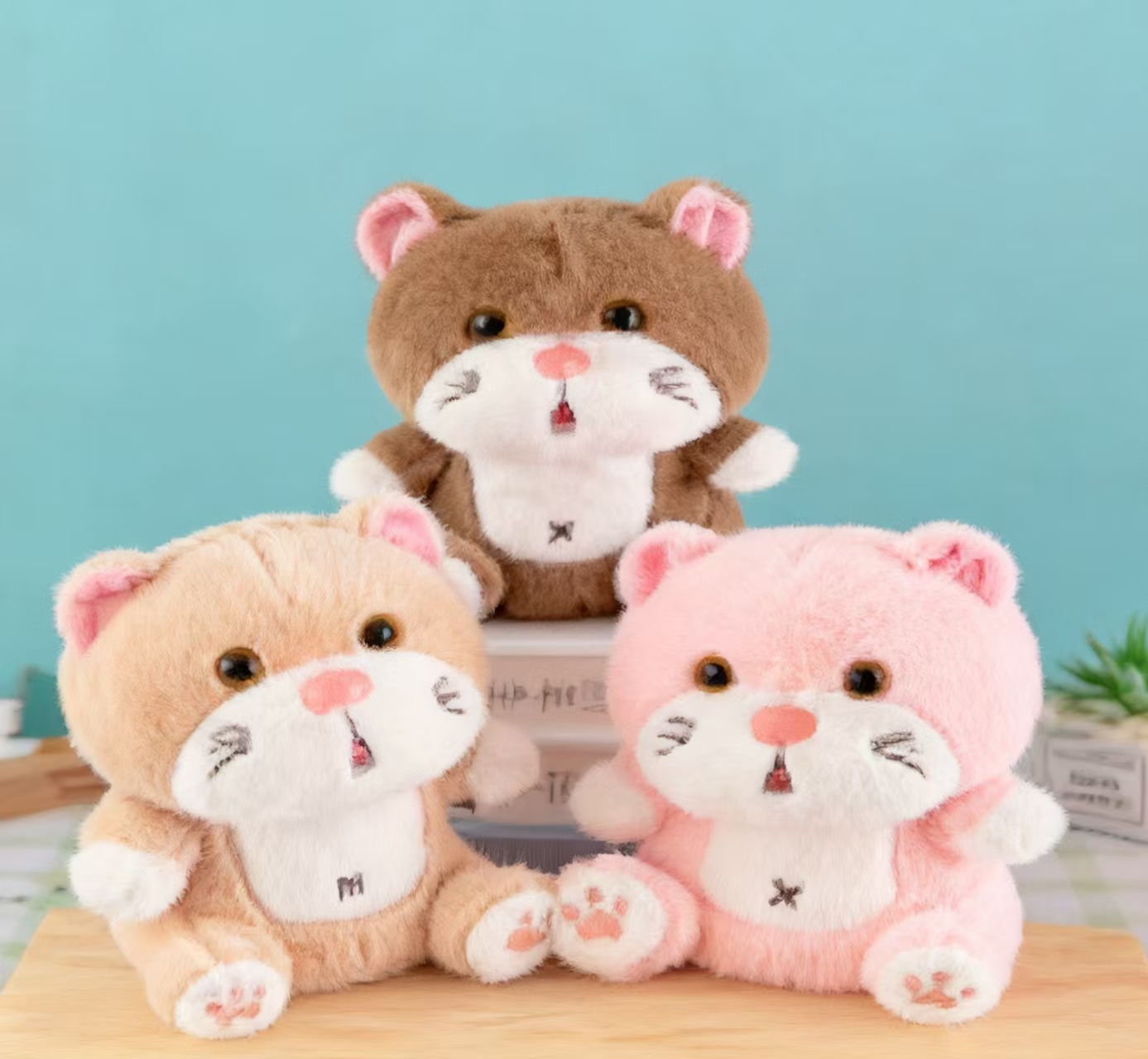 Cute Sully cat wedding doll, claw machine doll, plush toy, throwing event gifts, wholesale gifts, random distribution of three gifts Specification image