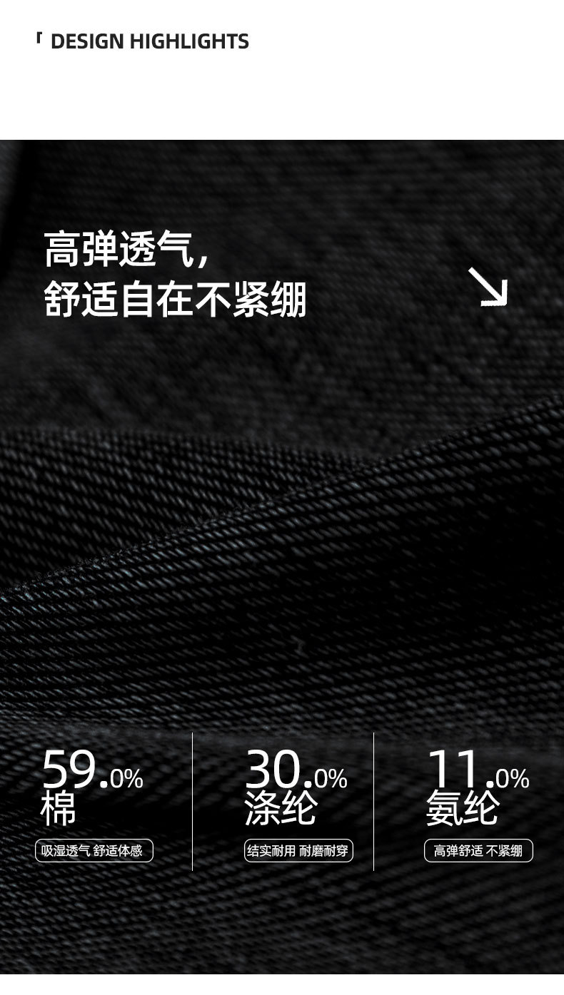 跨境新款渐变牛仔阔腿裤女高腰显瘦多口袋时尚宽松拉链健身休闲裤 牛仔裤女牛仔裤详情图6