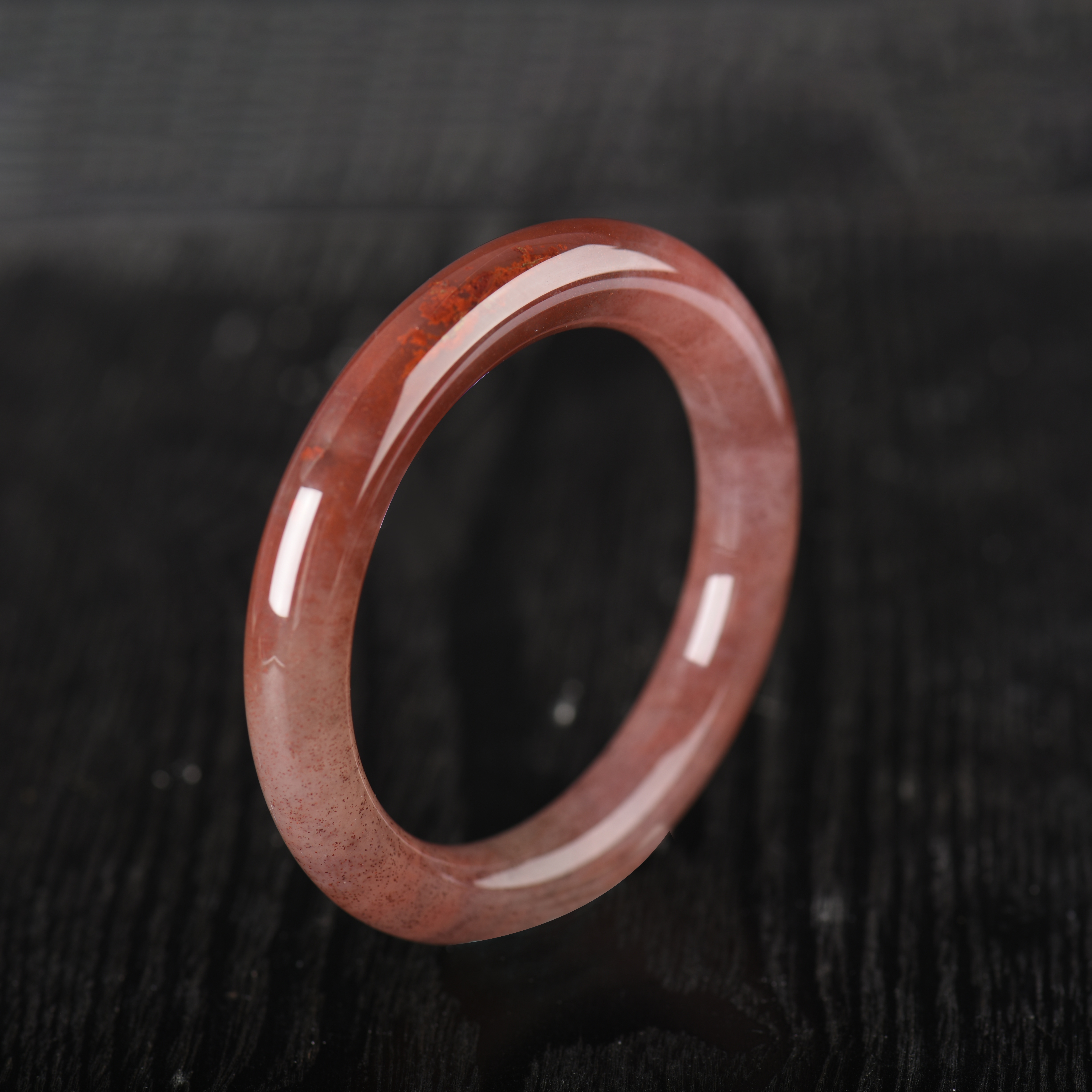 天然翡翠南红正圈平安镯冰种玉石女手饰珠宝四会玉器批发