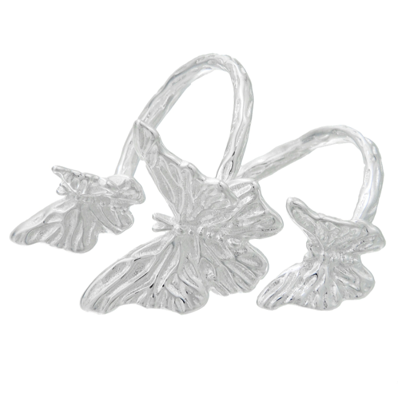 s925 sterling silver 8-shaped ring, a niche design for women, single-row diamond-encrusted index finger ring, a cross-border bestseller in foreign trade, butterfly ring Item Picture