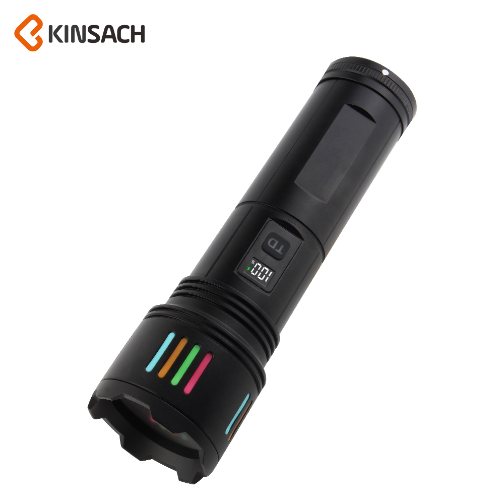 مصدر نجم Kinsach TG Learys، سبائك الألومنيوم البيضاء، شحن يدوي أسود