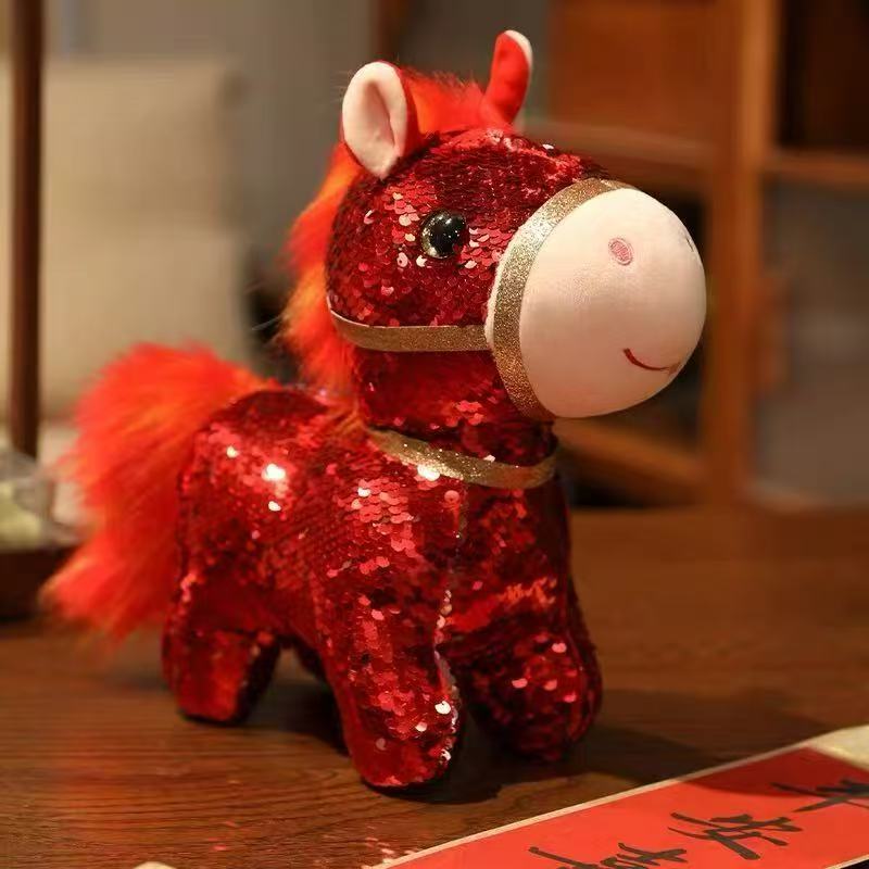 Plush toys, figurines and dolls are coming soon to get rich. May the Year of the Horse bring you great luck. Scales horse details Picture