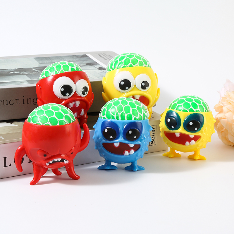 解压捏捏乐减压仿真玩具慢回弹发泄球大头boss热销批发创意网红款白底实物图