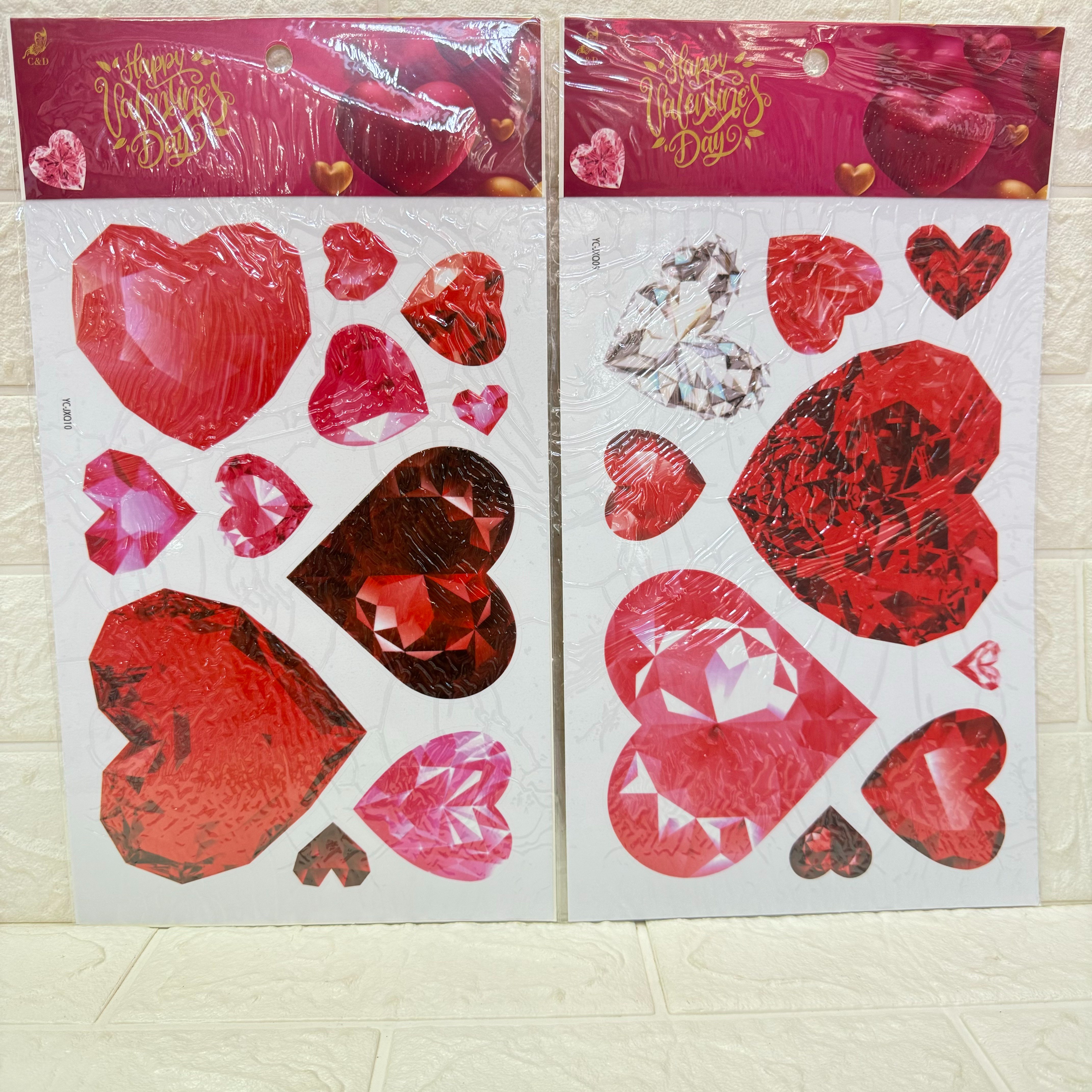 Valentine's Day electrostatic film sticker decorative wall stickers, party love bear gift decorative stickers can be reused Application Scenario