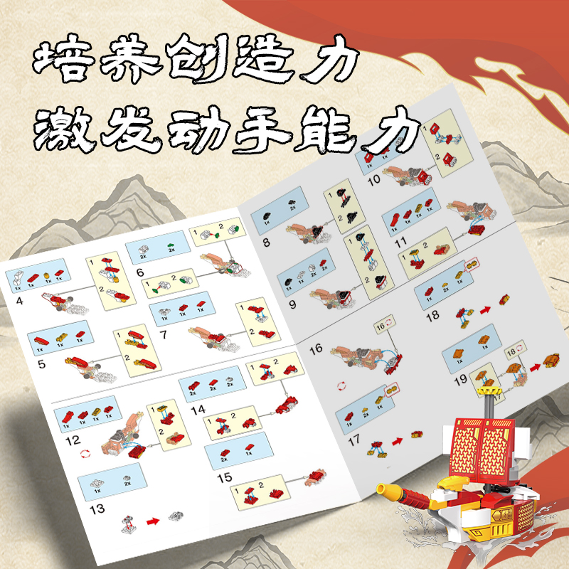The Deli Battle to defeat the Buddhist-shaped educational combination building blocks Item Picture