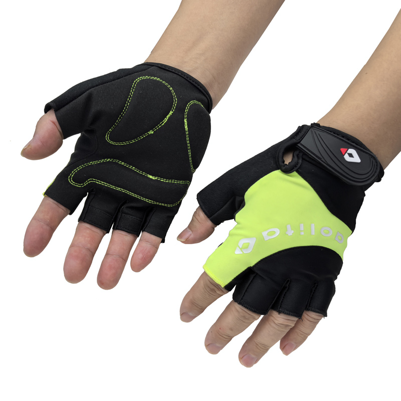 1924 Elastic half-finger gloves, cycling gloves, cycling sports half-finger gloves, thin anti-slip fishing half-finger gloves, short finger gloves Item Picture