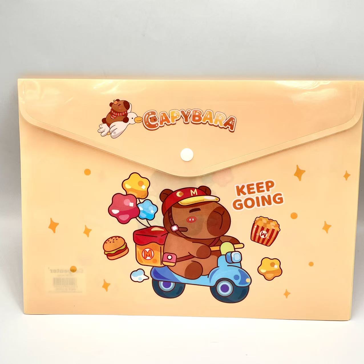 Cartoon printed file bags, student test paper bags, office materials bags, button bags Item Picture