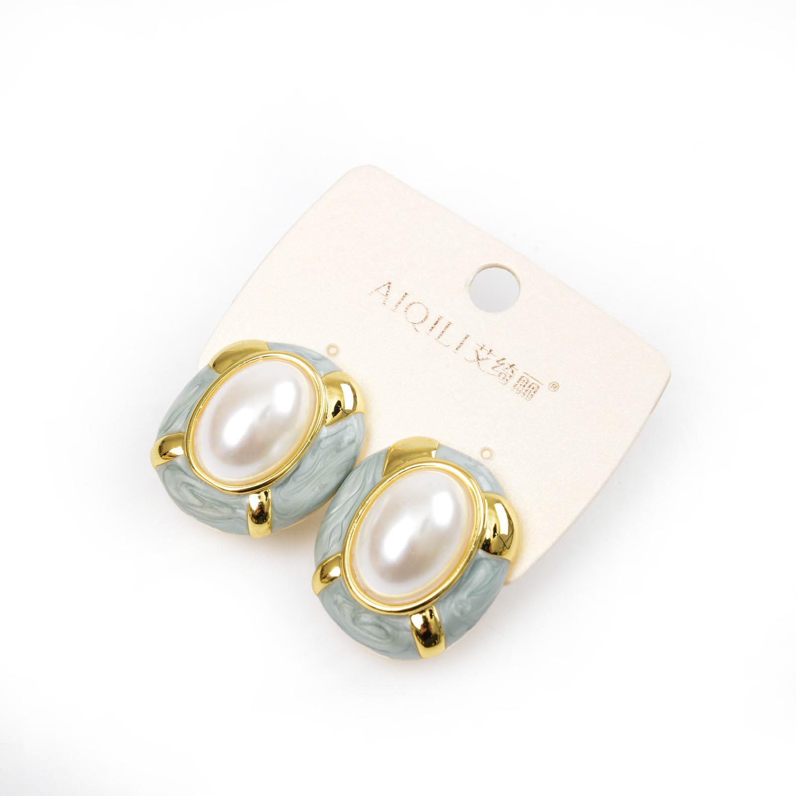 饰品/耳饰/耳环/珍珠耳环/烧焊锆石耳环细节图