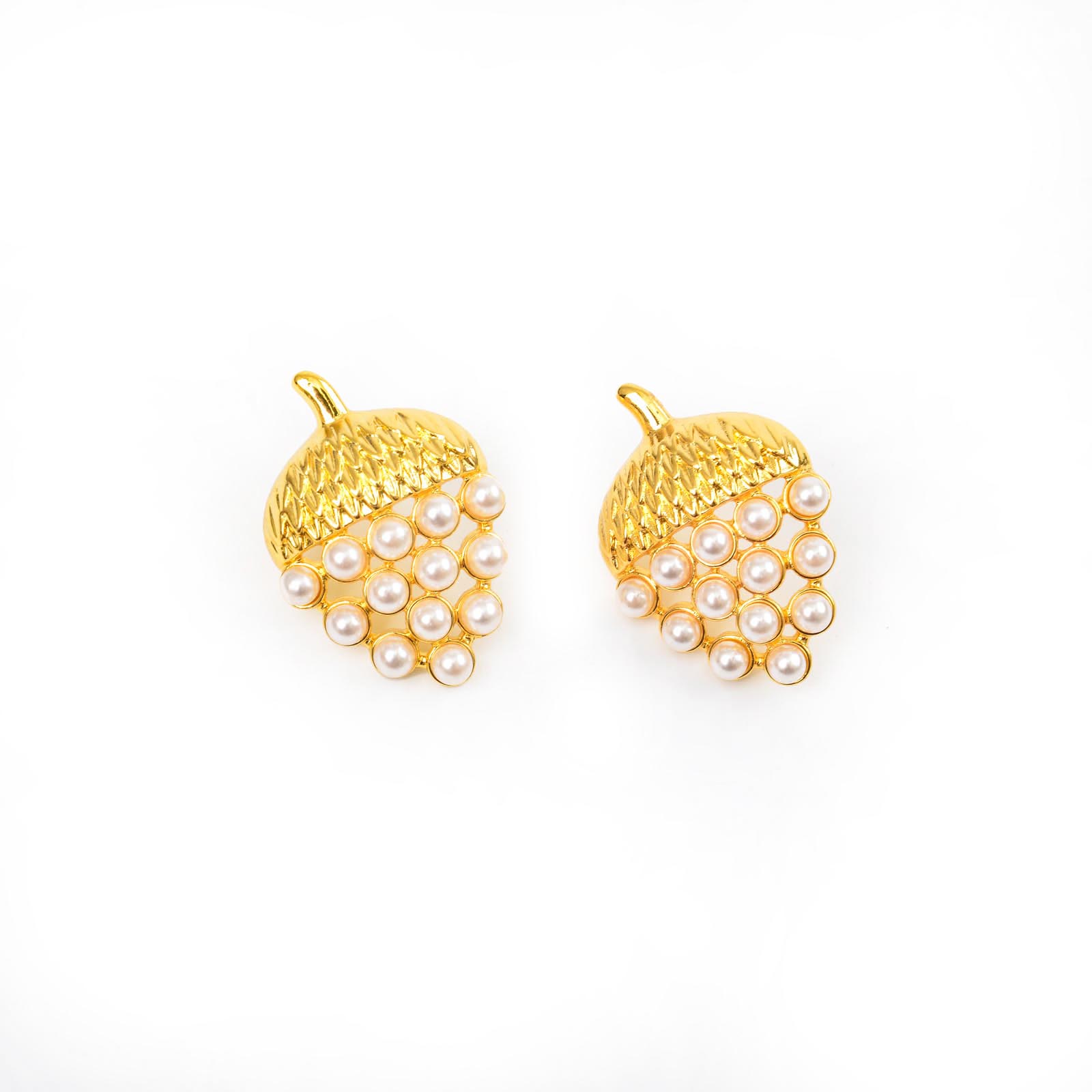 复古草莓耳钉创意设计宫廷风珍珠耳环高级感小众中古vintage耳饰