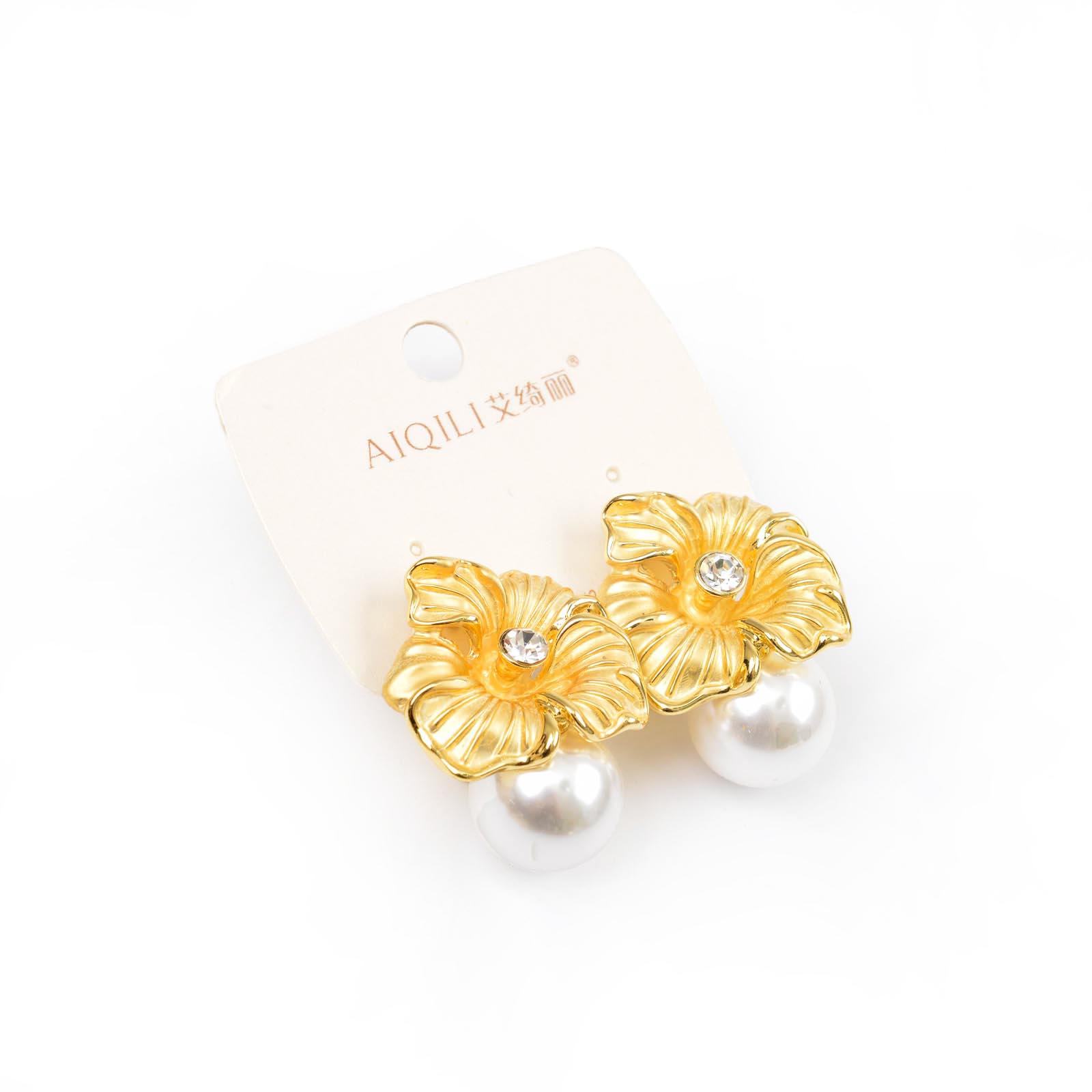 饰品/耳饰/耳环/珍珠耳环/烧焊锆石耳环细节图