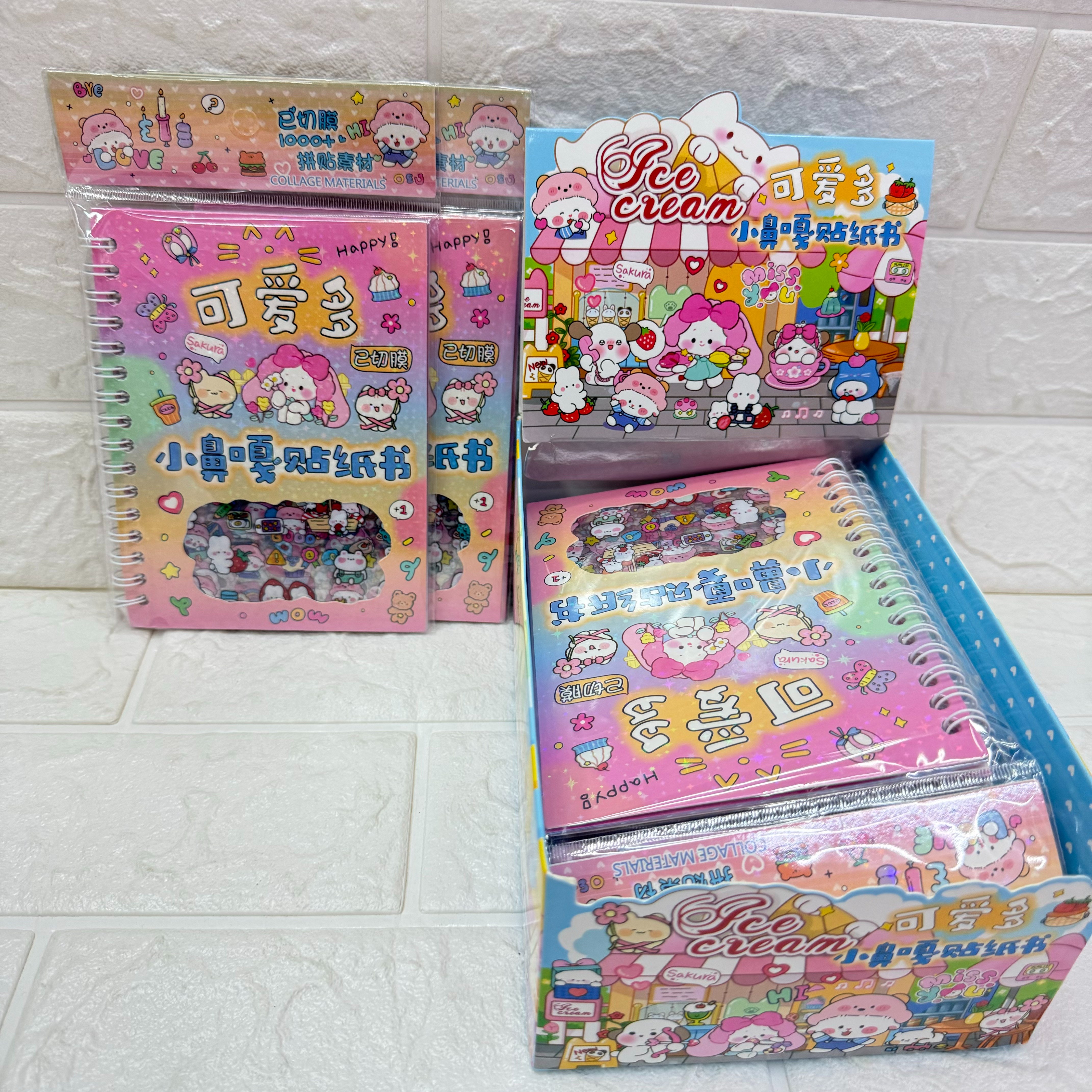 Cute multi-sticker book, three-in-one sticker book, cartoon, cute and creative nail art, nail stickers, planner stickers, handwriting paper