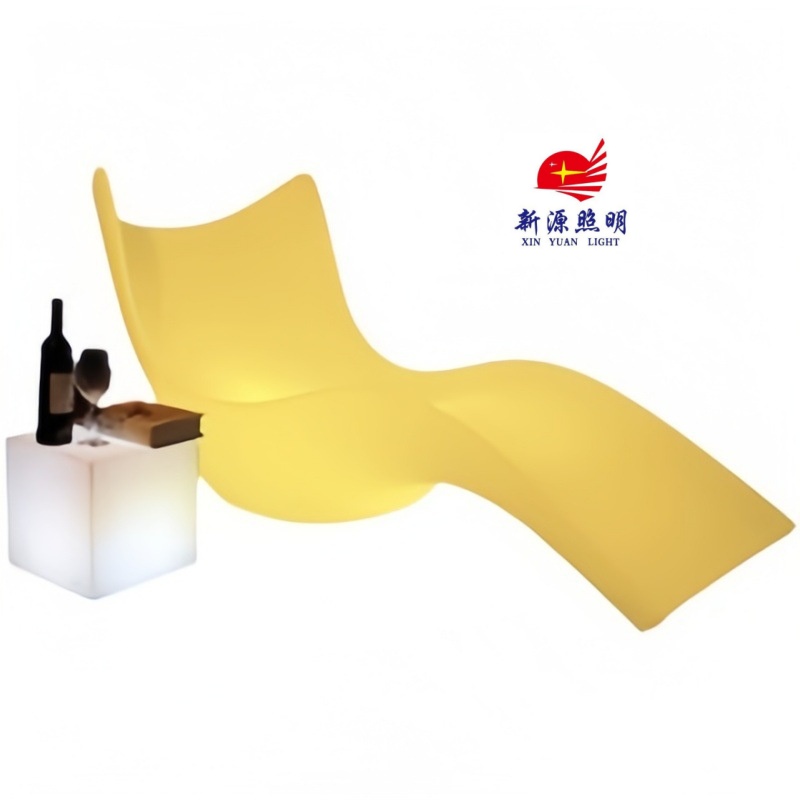 Luminous beach chair, lounge chair, outdoor swimming pool lounge chair, open-air hotel, Nordic single sofa chair, plastic backrest chair Item Picture